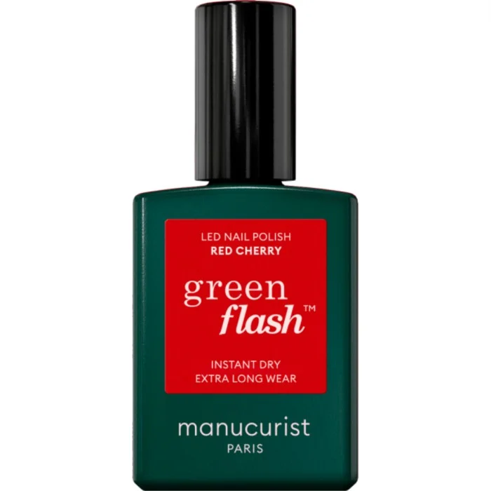 Manucurist Green Flash Led Nail Polish Cherry Red 15ml