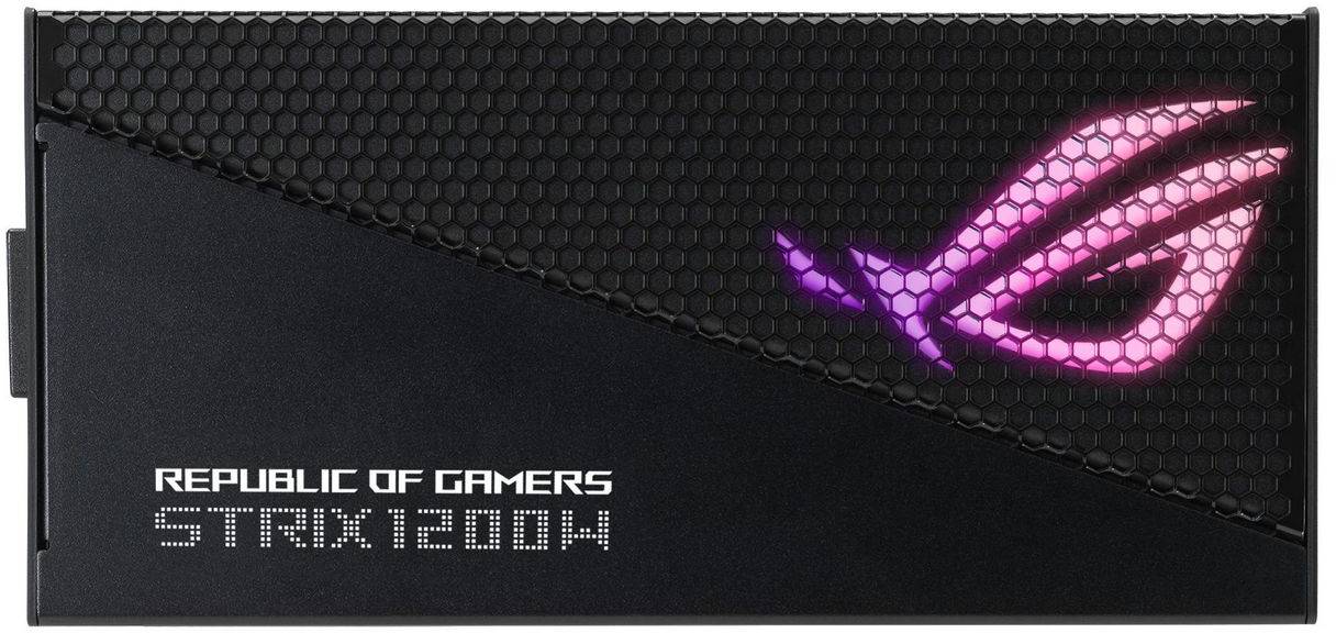 Asus ROG Strix 1200W Aura Edition, ATX 3.0, 135 mm fläkt, 80PLUS Gold, löstagbara kablar, Aura Sync RGB - Svart, bild 2