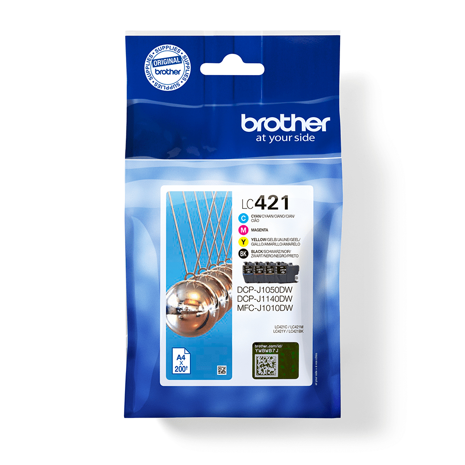 Brother LC421 Value Pack, 4 st patroner (svart+cyan+magenta+gul), 200 sid, bild 3