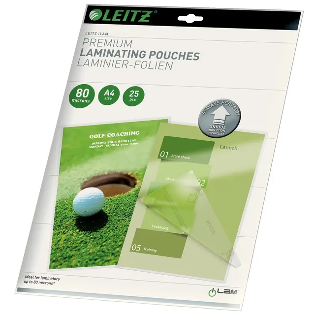 Leitz UDT A4 lamineringsfickor 80 µm (25 st)