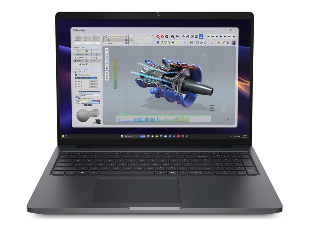 Dell Precision 5 14S, 14" Full HD+ IPS matt, AMD Ryzen 7 PRO 450, 32 GB, 1 TB PCIe SSD, Radeon 860M, WiFi 7, bakbelyst tangentbord, Win11 Pro, utan AC-adapter, 3 år på-platsen-garanti, bild 2