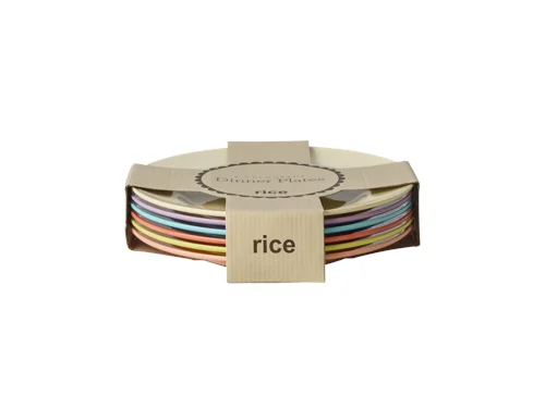 Rice - Melamine Round Dinner Plates - Glory Days Colors - 6 Pack, bild 2