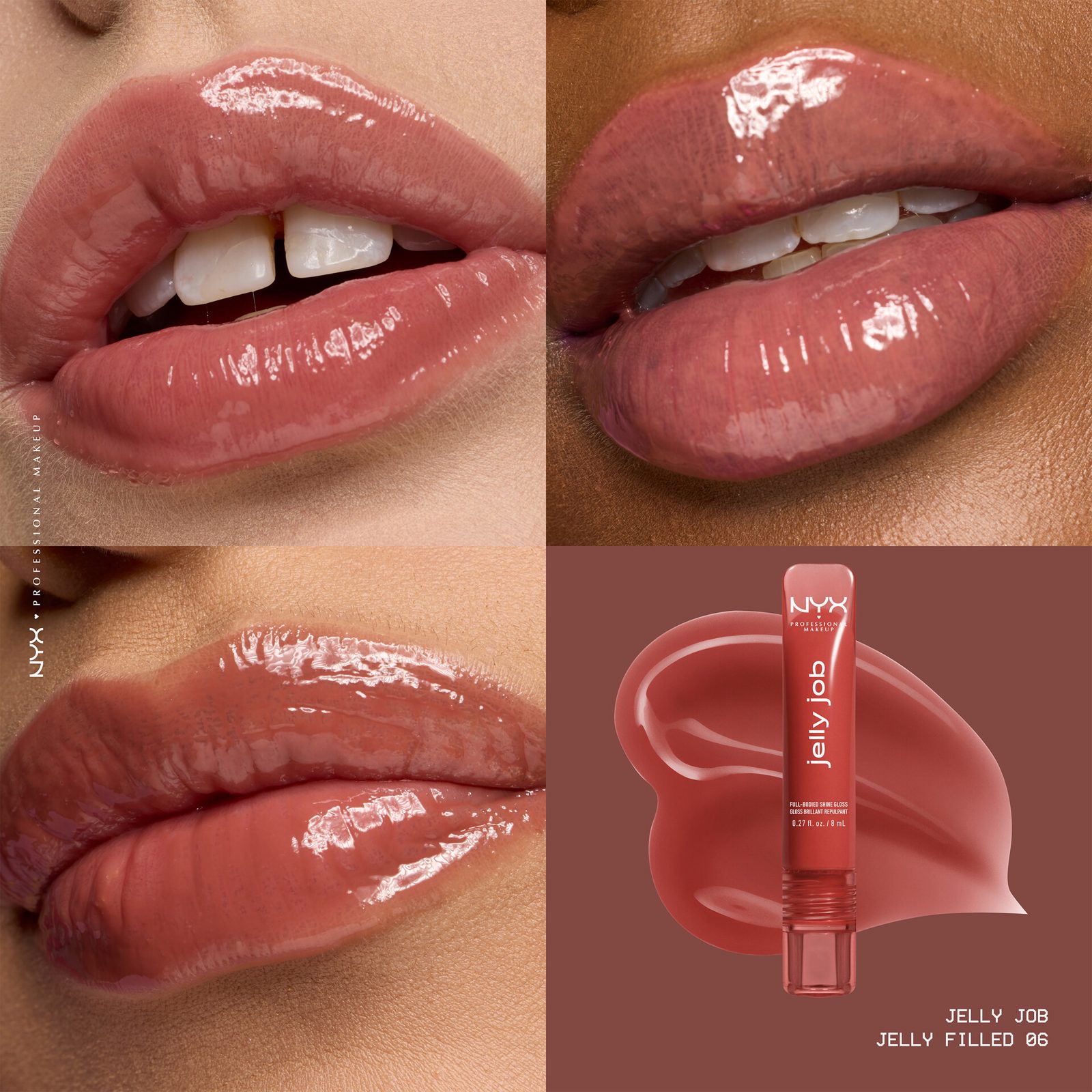 NYX PROFESSIONAL MAKEUP Jelly Job Lip gloss 06 Jelly Filled, bild 3