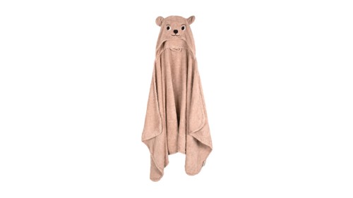 Filibabba - Bear Hooded Towel - Lyserød - 0-60 m, bild 3