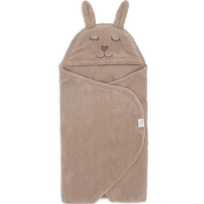 Jollein Omlottåkpåse Bunny, Cloudy Rib Milky Coffee