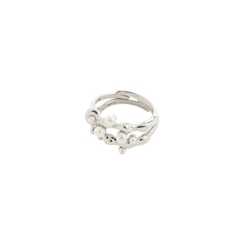 PILGRIM - HADLEY Rings, 2-in-1 Set - Silver-Plated - Adjustable