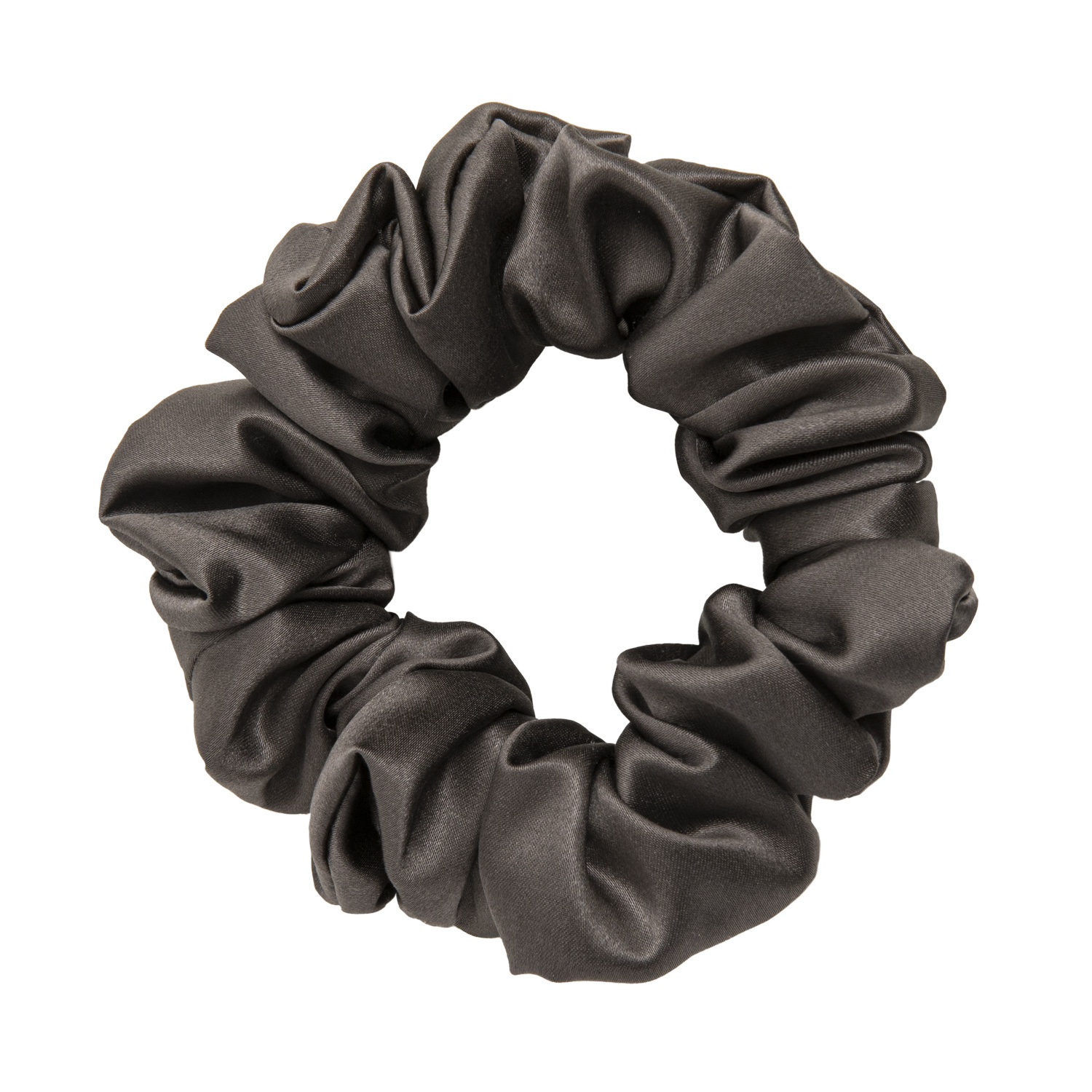 ByBarb Silk Hair Scrunchie Dark Grey