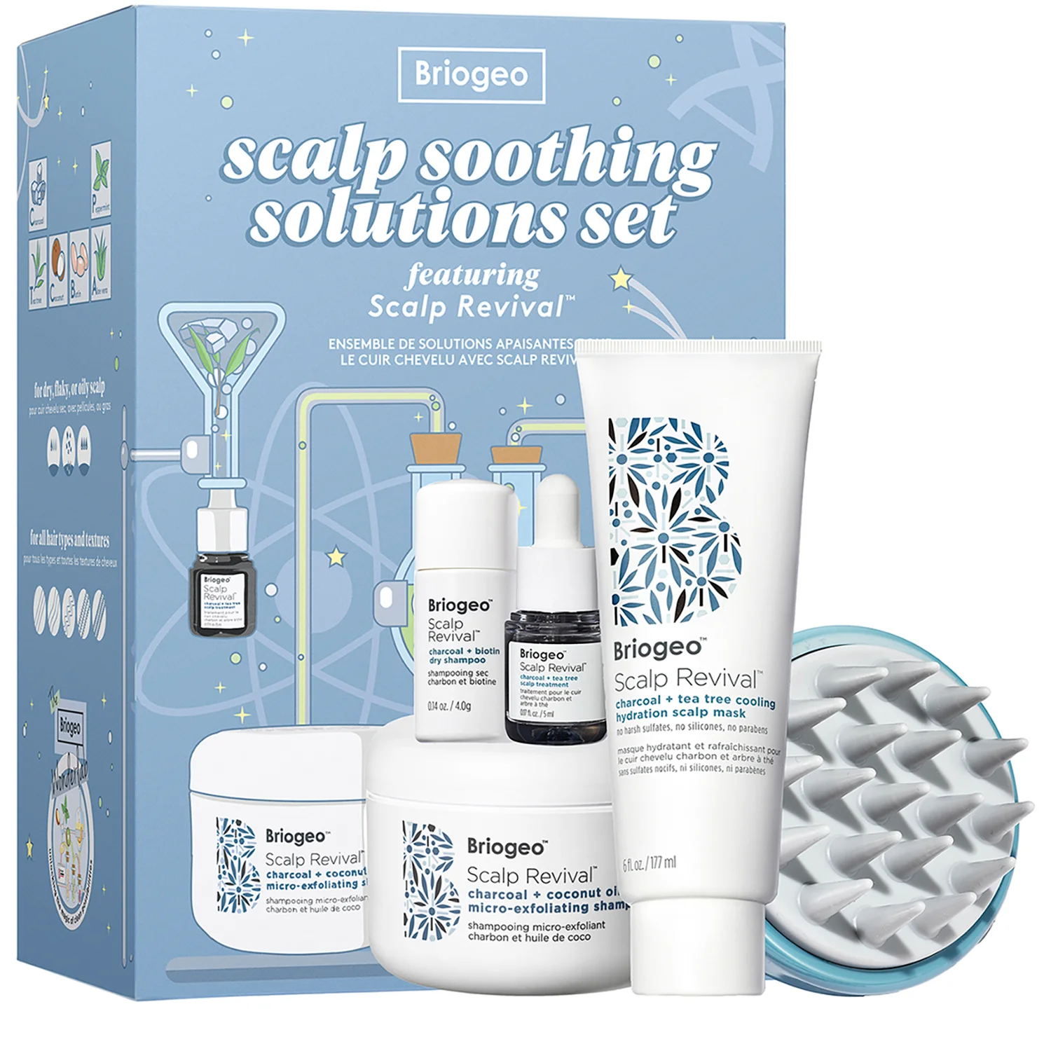 Briogeo Scalp Revival™ Scalp Soothing Solutions Set 236ml+177ml+4g+7ml