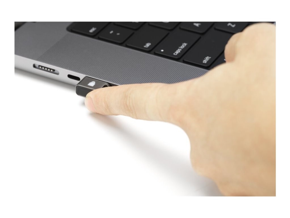 Kensington VeriMark Guard 2.1 Fingerprint Security Key - Fingeravtrycksläsare - USB-C, USB-C 2.0, USB-C 3.0 - svart - TAA-kompatibel