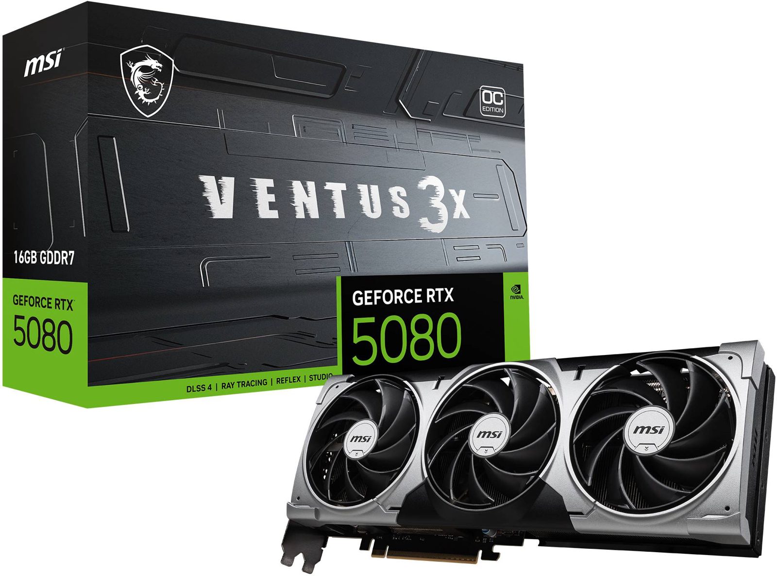 MSI GeForce RTX 5080 VENTUS 3X OC 16GB grafikkort, bild 5