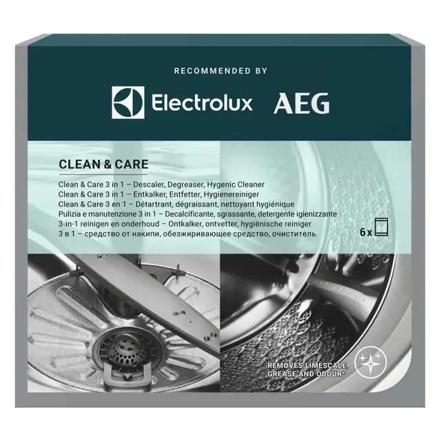Electrolux M2GCP601 Clean & Care 3-i-1 rengöringsmedel, 6 st