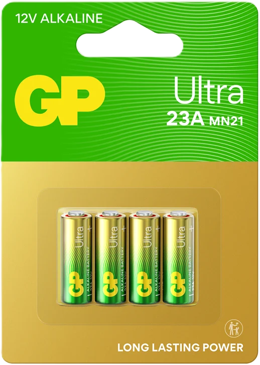 GP Ultra Alkaline Battery 23A/MN21, 12V (4-pack)
