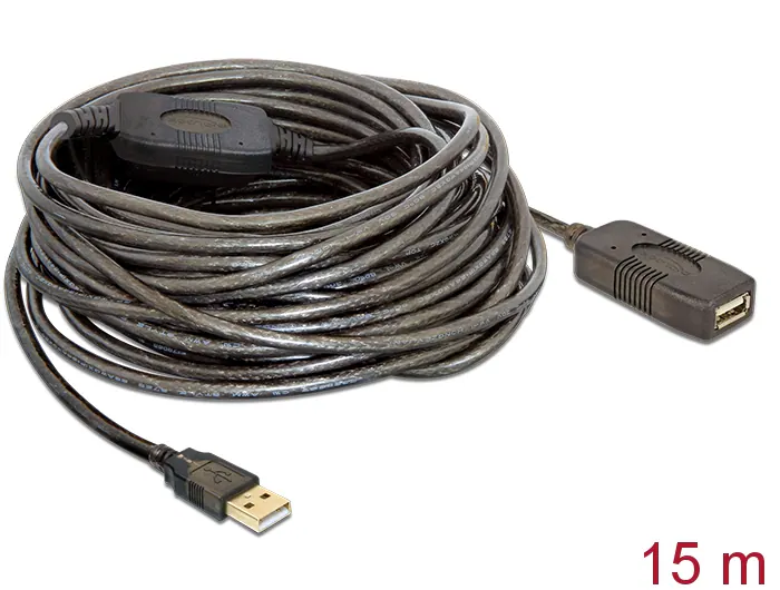 aktiv 15 m, Delock USB 2.0-förlängningskabel
