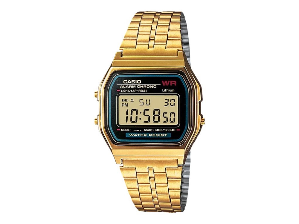 Casio Vintage A159WGEA-1EF digital armbandsklocka med kvartsurverk, guld