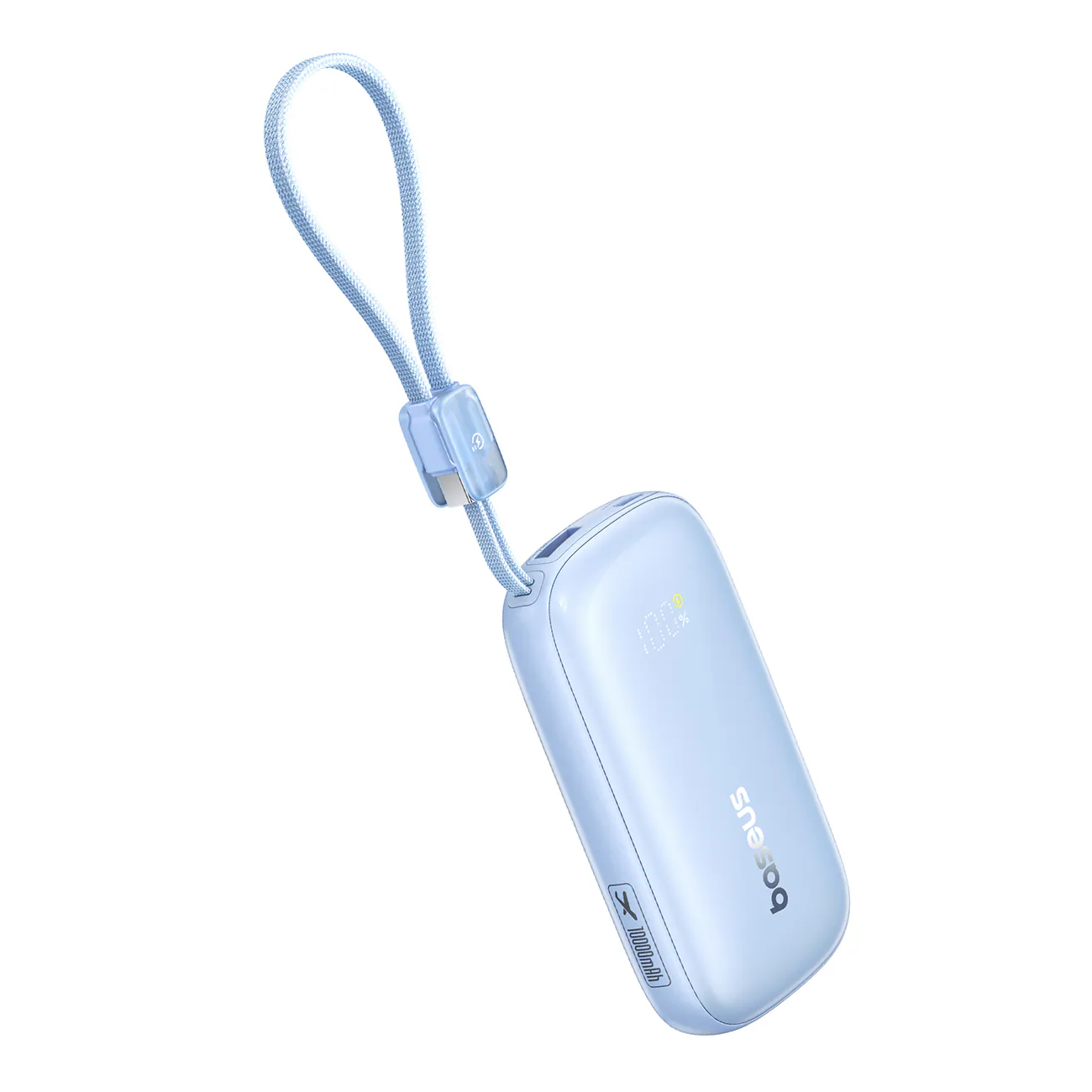 Baseus EnerFill FC21 Qpow 3 Ultra 10 000 mAh 45 W powerbank med avtagbar USB-C–Lightning-kabel – blå, bild 3