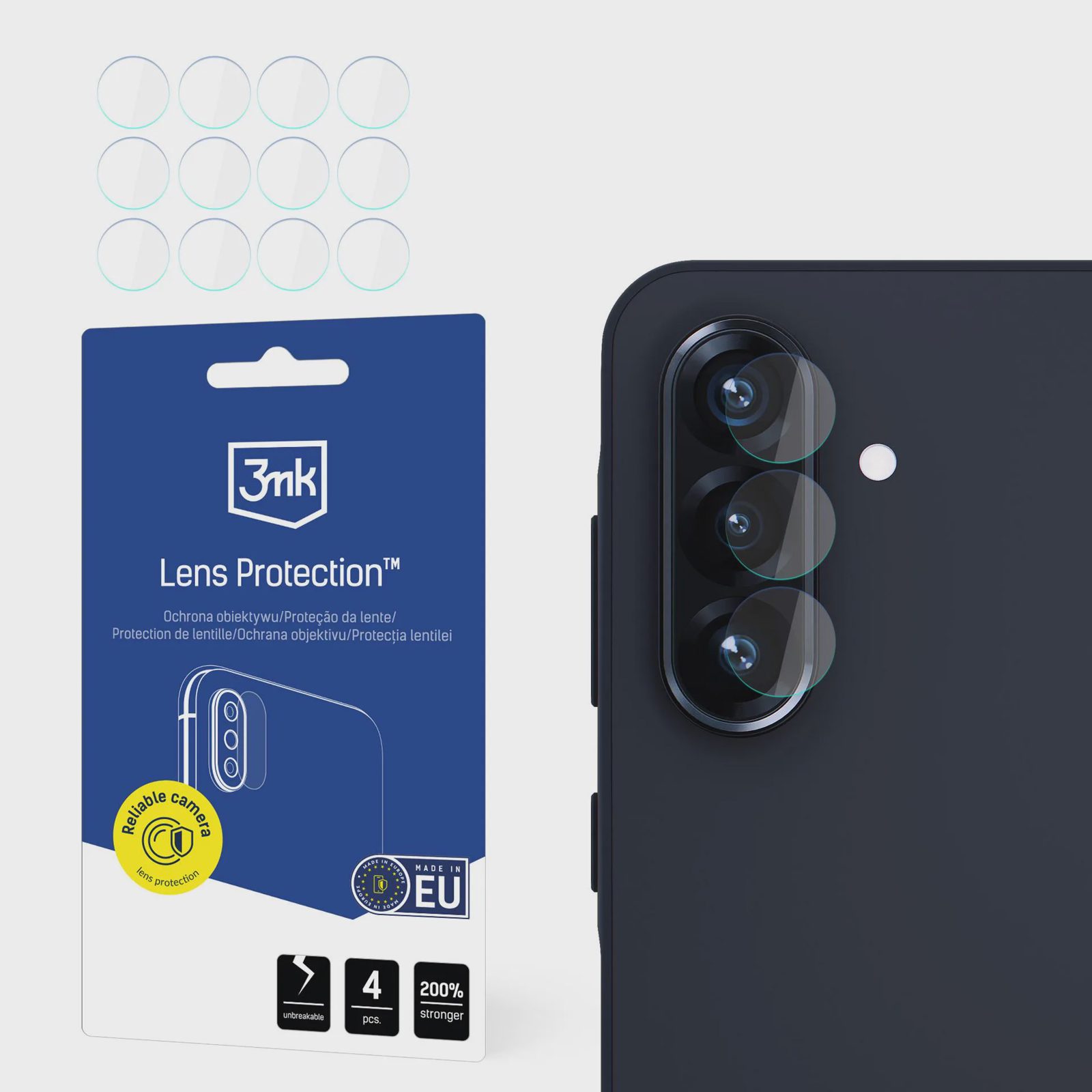 Hybridglas för kameralins – 3mk-linsskydd till Samsung Galaxy A36 5G