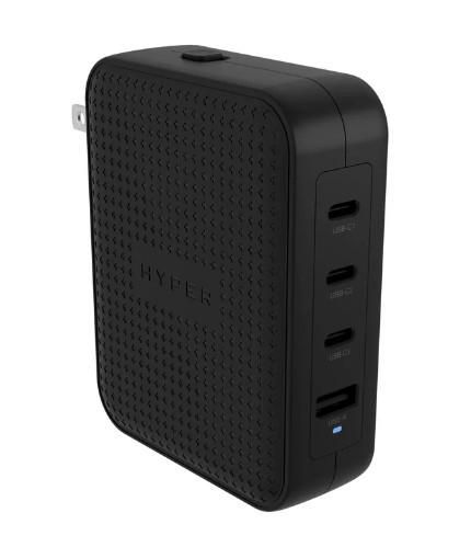 Hyper Hyperjuice 145W GaN Travel Charger med 3xUSB-C/1xUSB 3.0 - Svart, bild 3