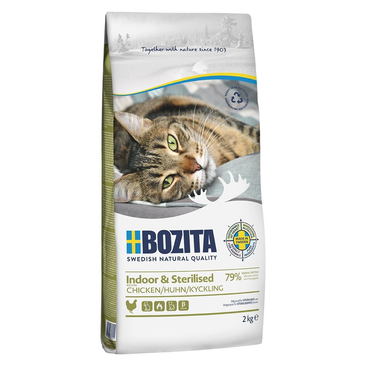 Bozita Indoor & Sterilised Chicken Torrfoder till Katt 2 kg