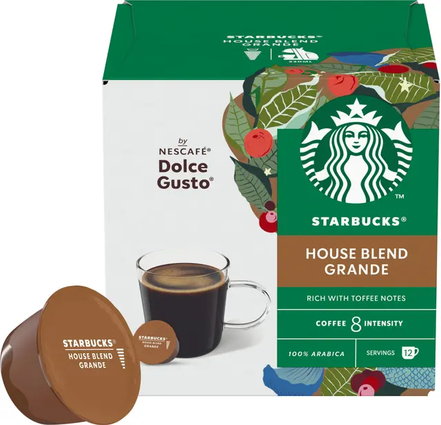 Starbucks House Blend kaffekapslar By Nescafe Dolce gusto