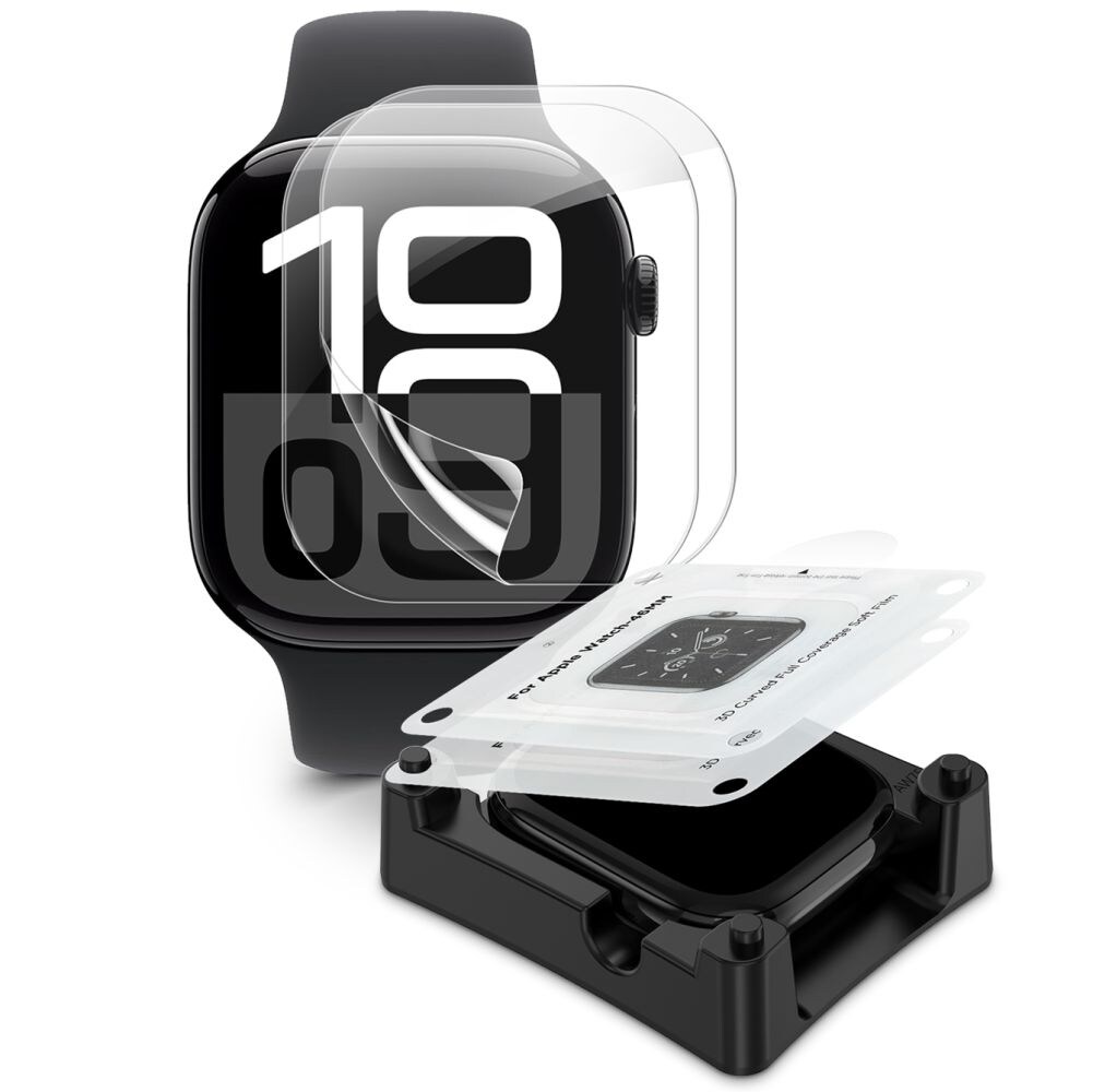 Tech-Protect Supreme Hydrogel Film Set 2-pack för Apple Watch 10 42 mm - transparent, bild 2