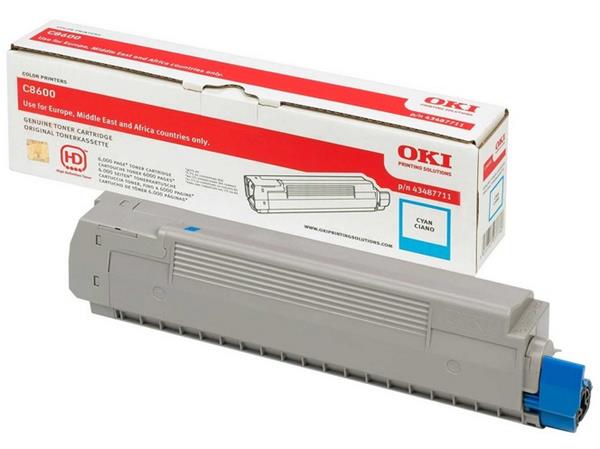 OKI C8600/C8800, 6000 sidor, Cyan, bild 4
