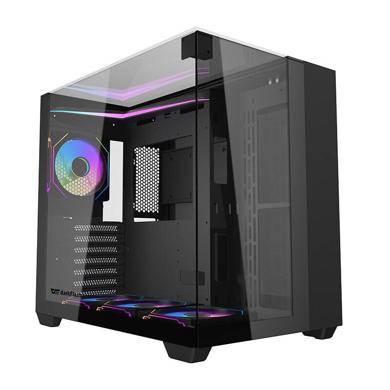 Darkflash TH285 computer case 4 fans (black) - Chassi - Miditower - Svart, bild 2