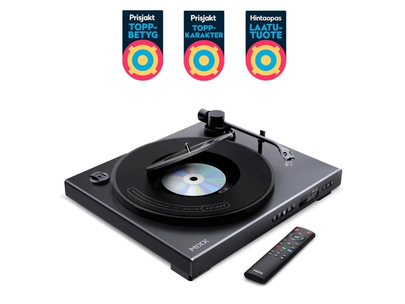 Mixx Analog Plus automatisk skivspelare och CD-spelare, svart