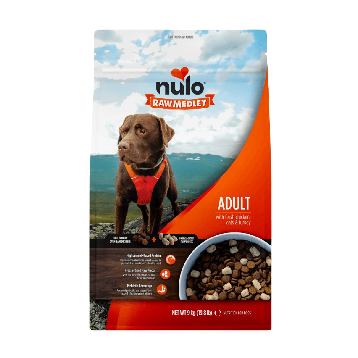 Nulo Raw Medley Dog Adult Fresh Chicken, Oats & Turkey Torrfoder till Hund 9kg