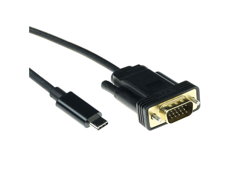 AV-adapter USB Type C till VGA (2 meter) USB3.1 CM - VGA M 1080P60 2M (SB0032)