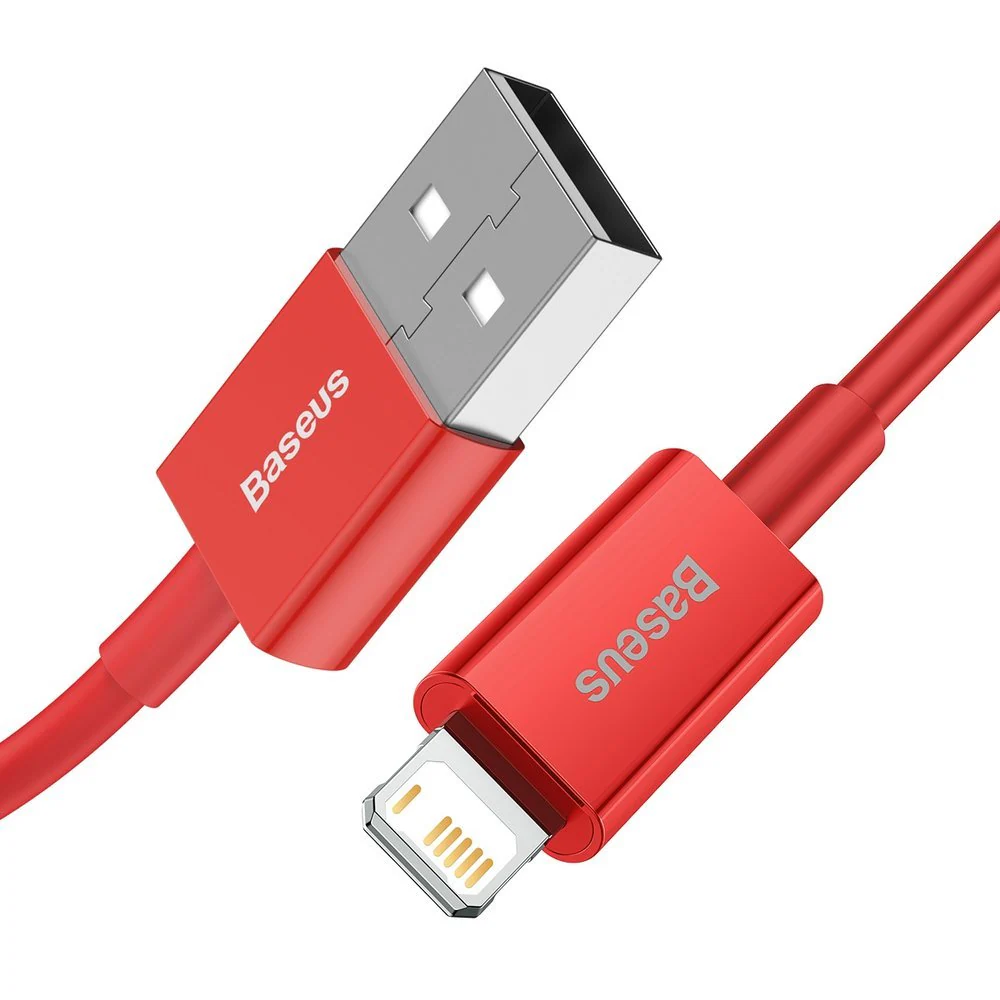 Baseus Superior USB - Lightning-kabel 2,4 A 1 m röd (CALYS-A09), bild 2