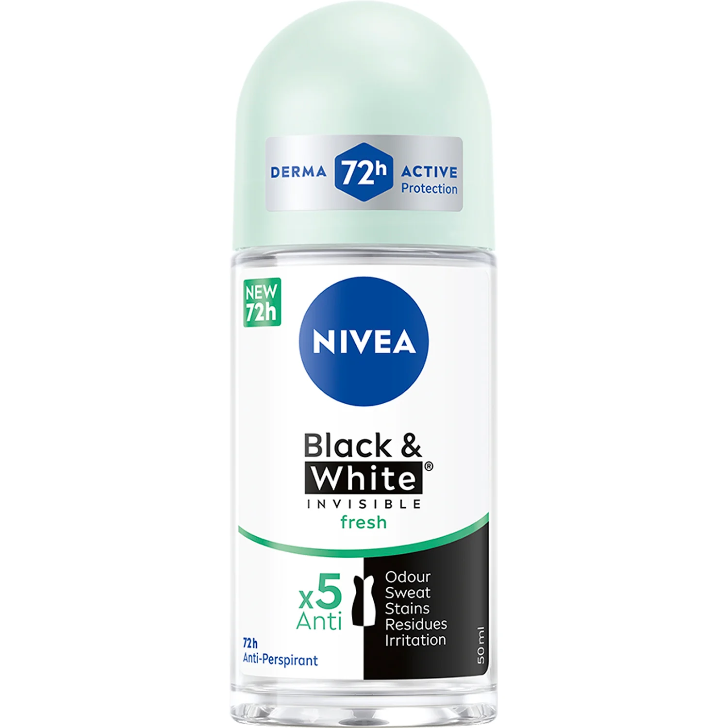NIVEA Invisible Black & White Roll-On Deodorant 50 ml
