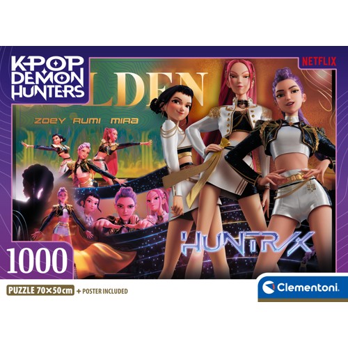 Clementoni Kpop Demon Hunters Golden Huntrix Puzzle inkl. Poster (1000 bitar)