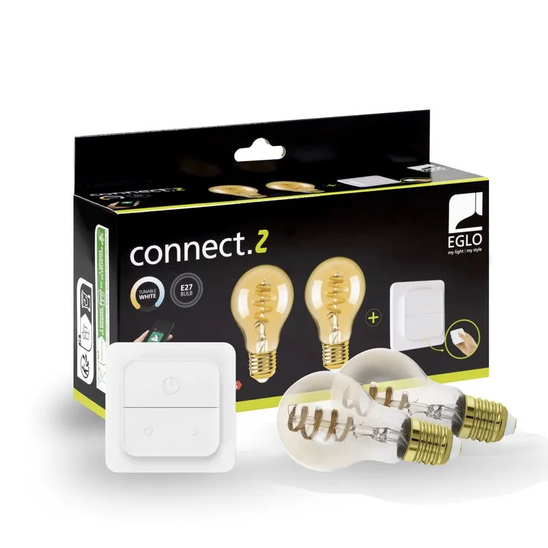 EGLO CONNECT-Z E27 LED A60 Amber-lampa 2-pack – Justerbart Vitt Ljus, Zigbee, Matter & Thread Kompatibel, bild 4