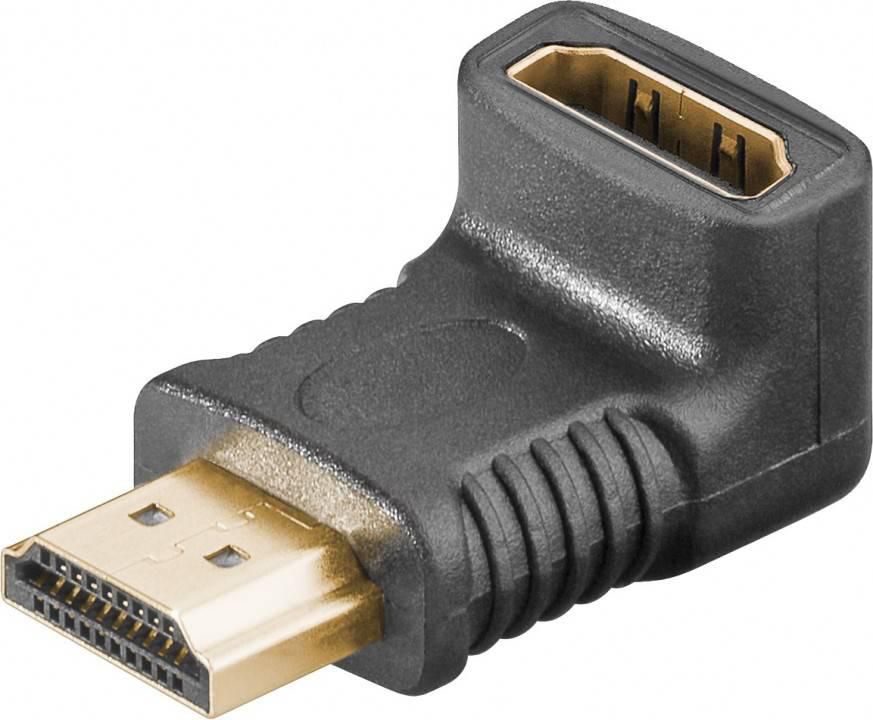Adapter HDMI hane till hona, MicroConnect, 4K@60Hz, vinklad 270° - Svart, bild 3