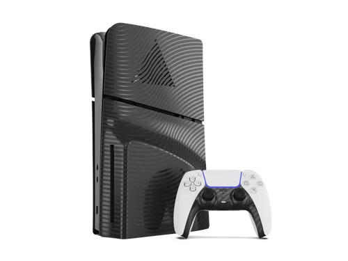 Maxx Tech PS5 Slim Faceplates + Controller Faceplates - Black Wave, bild 2