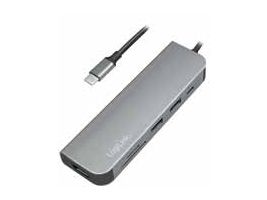 LogiLink UA0343, USB 3.2 Gen 1 (3.1 Gen 1) Type-C, Gjuten aluminium, MicroSD (TransFlash), SD, HDMI, USB 3.2 Gen 1 (3.1 Gen 1) Type-A, USB 3.2 Gen 1 (3.1 Gen 1) Type-C, Android, 1 styck