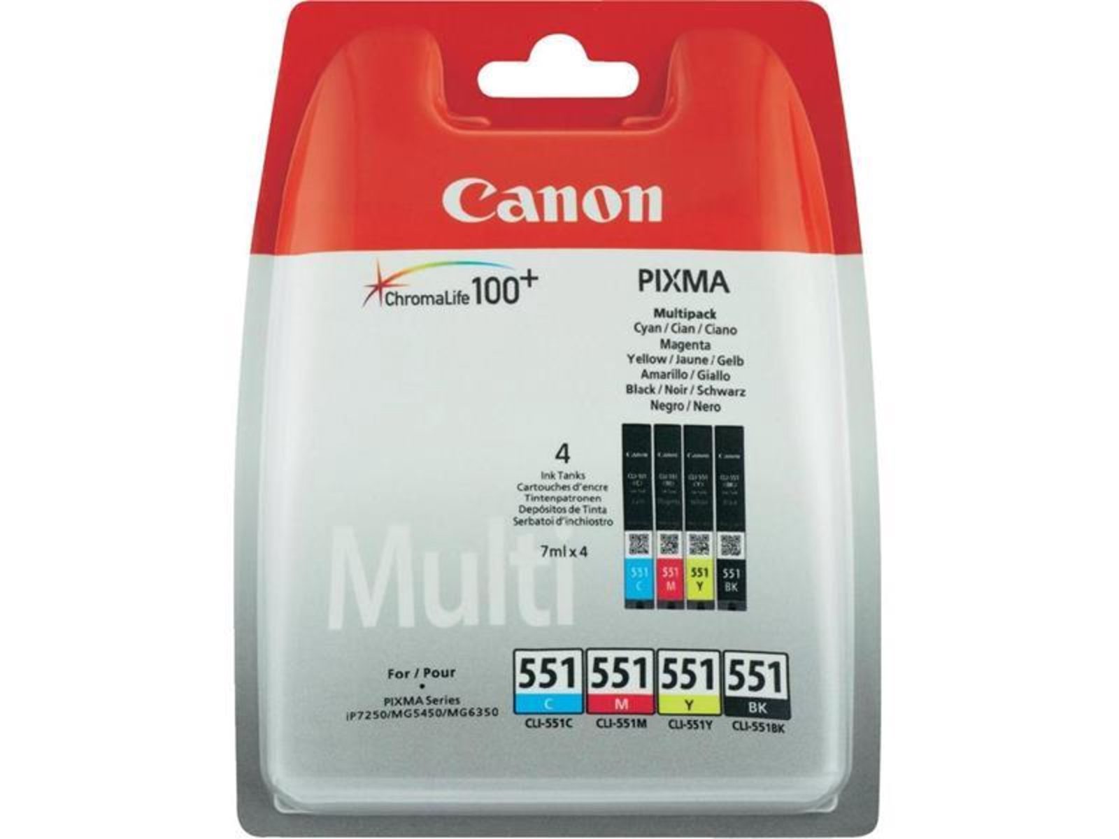Canon CLI-551 (cyan/magenta/gul/svart), bild 4