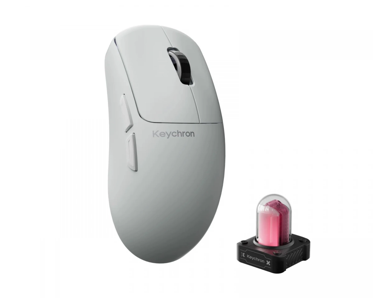 Keychron G6 HE 8K trådlös gamingmus (vit), bild 4