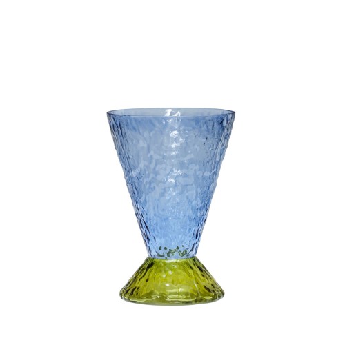 Hübsch – Abyss Vas – H29 cm – Ljusblå & Oliv