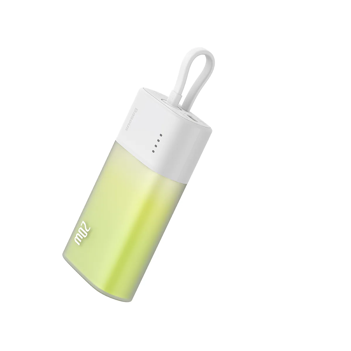 Baseus Popsicle 5200mAh 20W Powerbank med blixtkabel + vit USB-C 60W/20V/3A kabel - Vitgrön, bild 2