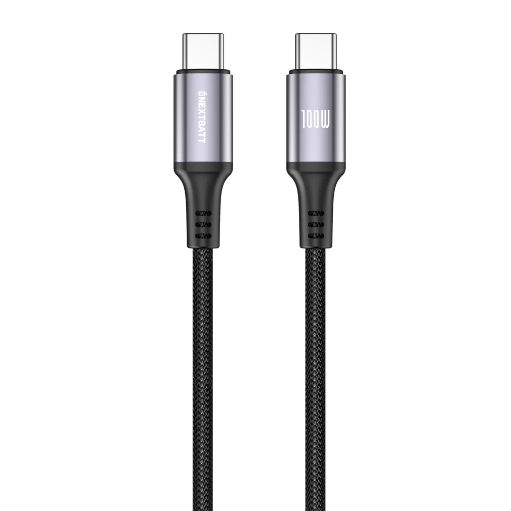 NEXTBATT USB-C till USB-C kabel 100W, 5A, 1m - Svart
