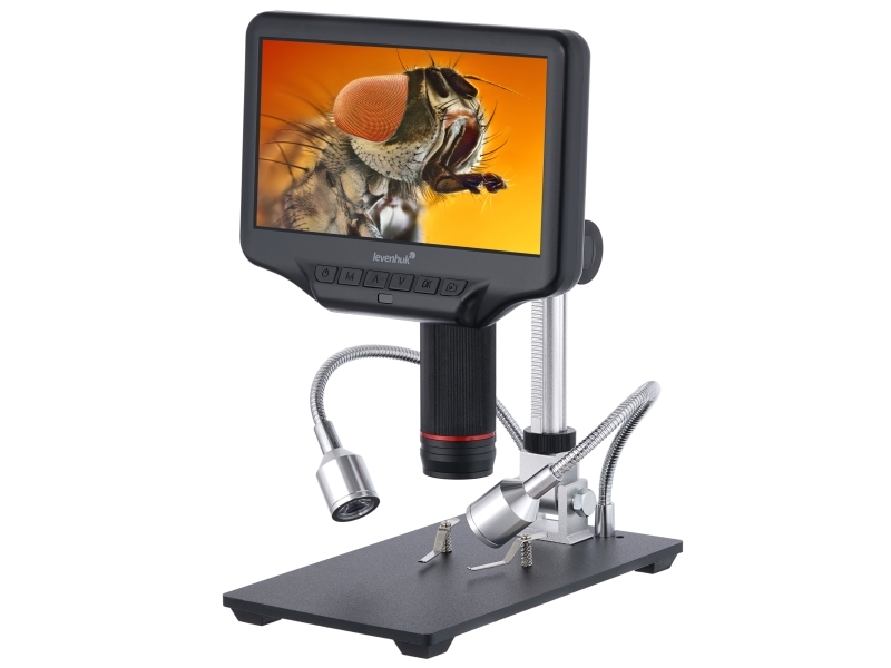Levenhuk DTX RC4, Digitalt mikroskop, Svart, Metall, LCD, 17,8 cm (7), MicroSD (TransFlash)