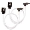 Corsair SATA-kabel Vinklad Vit 30cm 2-pack