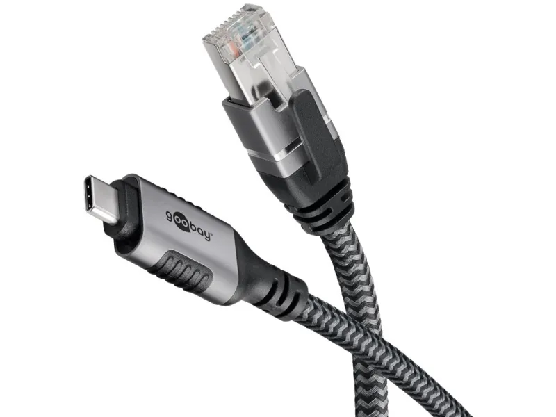 Nätverkskabel med USB-anslutning USB-C 2 m