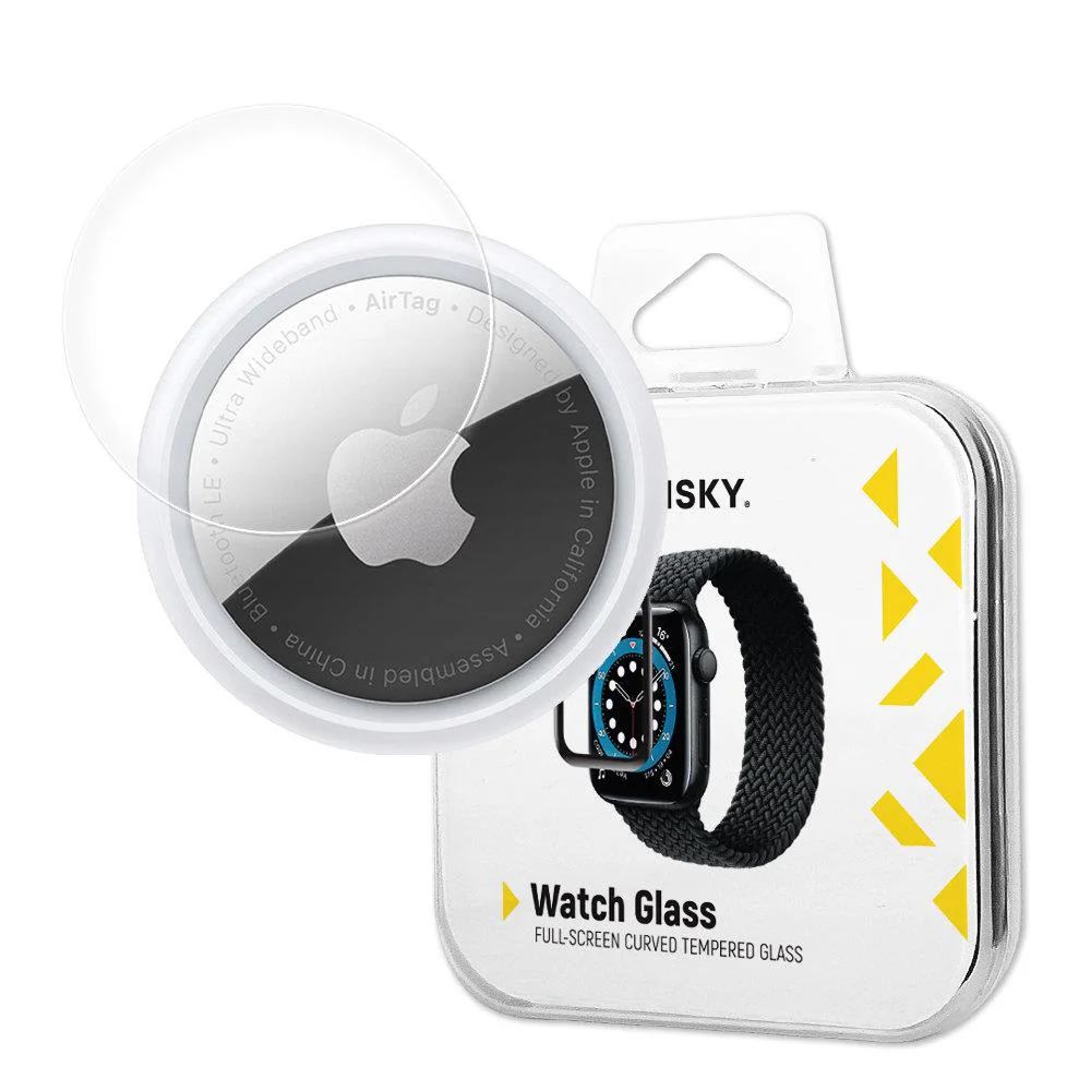 Wozinsky Klocka Glas hybrid AirTag glas svart