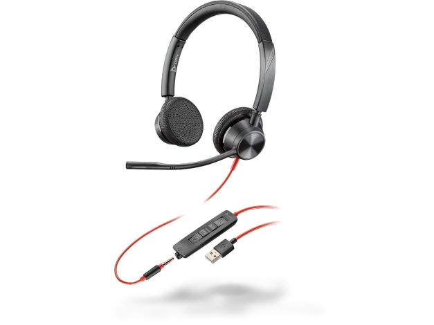POLY 3325, Kabel, Samtal/musik, 20 - 20000 hz, 130 g, Headset, Svart