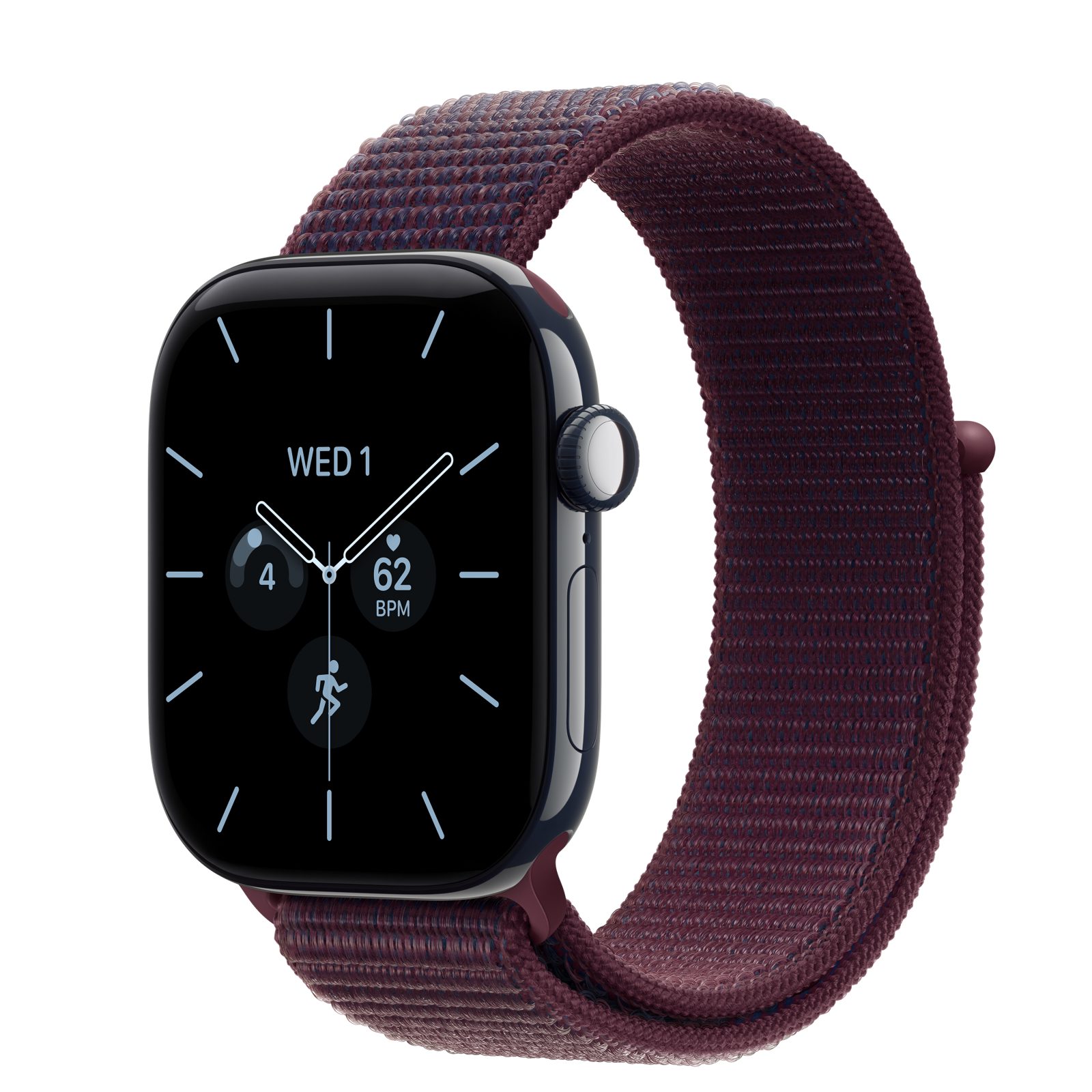 Apple Watch Series 12 (GPS + Cellular) • Keramikboett nattblå, 42 mm • Sportloop bourgogne