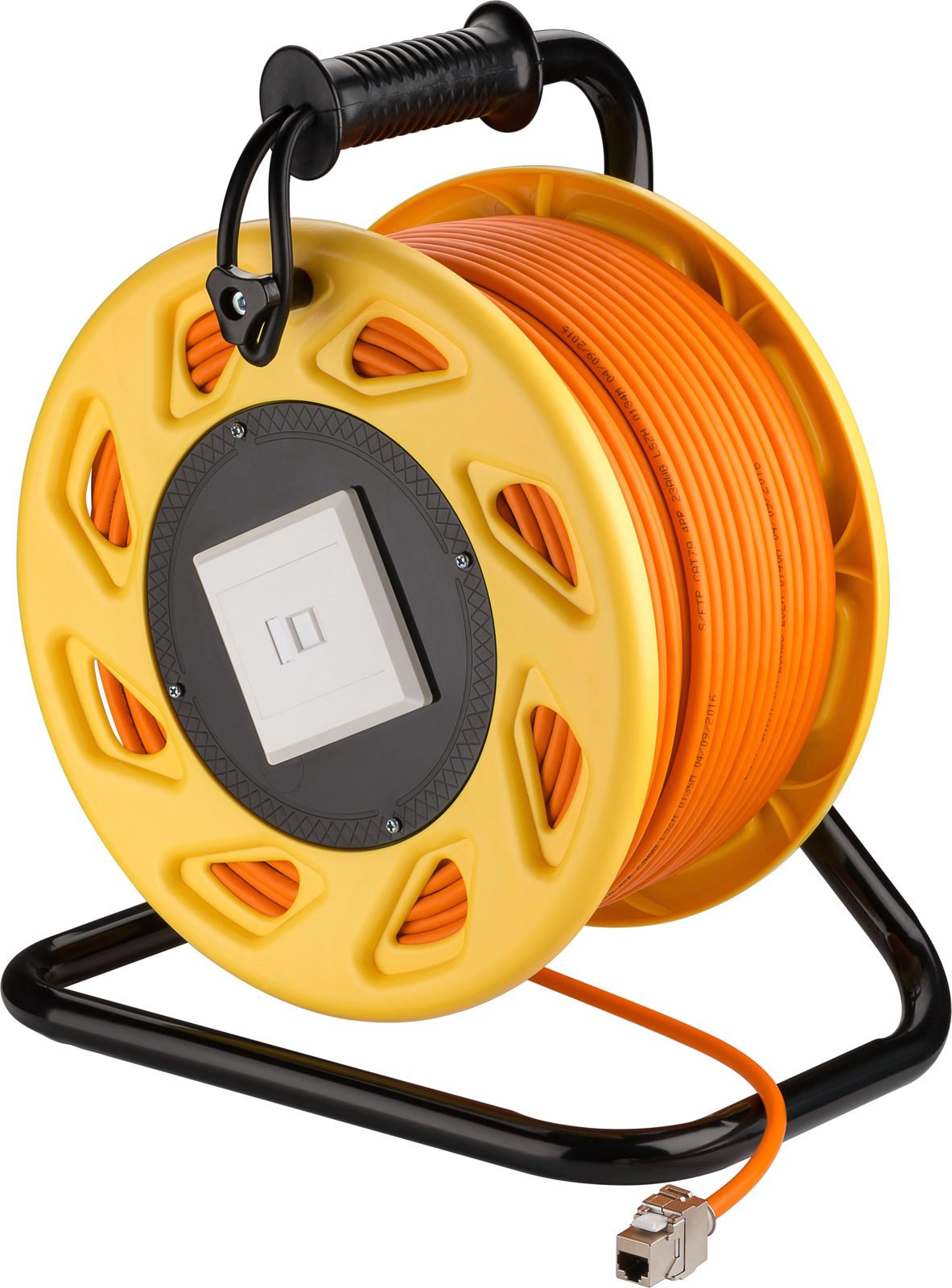 Goobay 58934 nätverkskabel på trumma 50 m Cat 7A S/FTP, orange