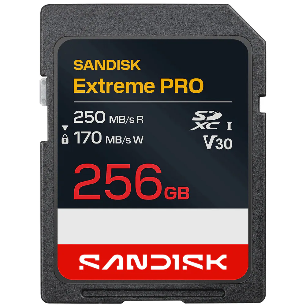 SanDisk Extreme Pro SDXC V30 256GB 250MB/s -minneskort