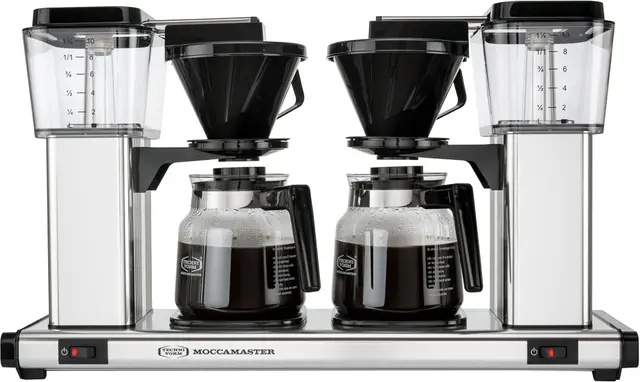 Moccamaster Manual Double kaffebryggare, Silver